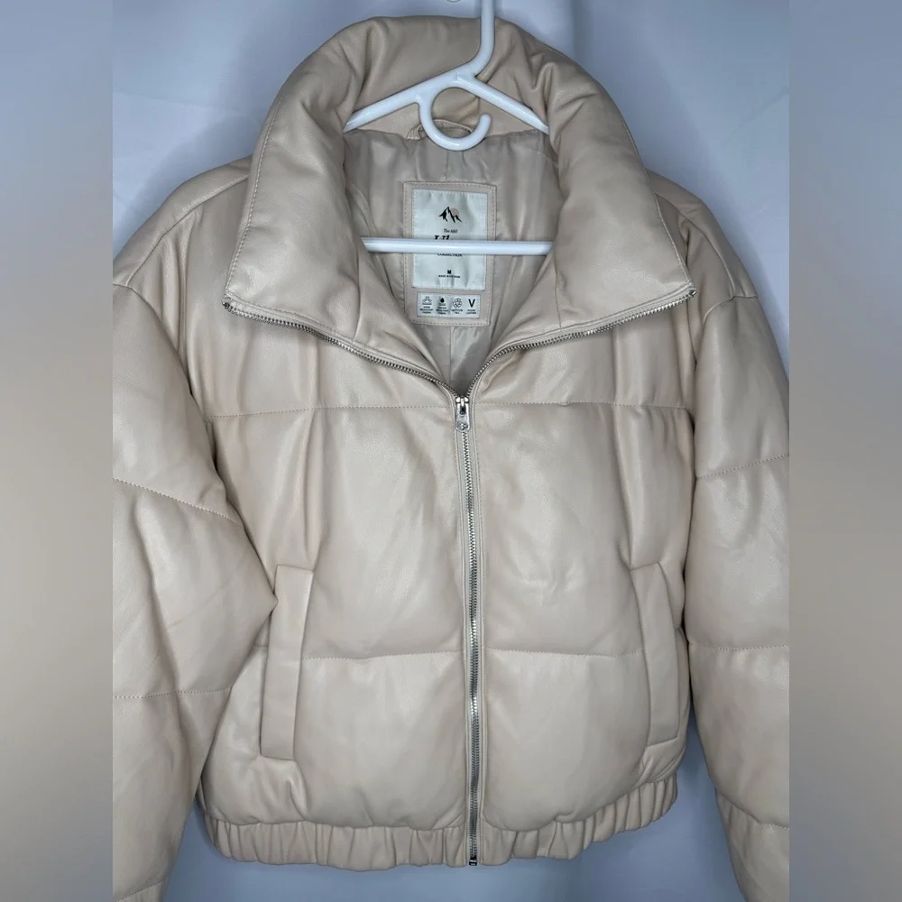 Abercrombie & Fitch CINCHED CUFF MINI PUFF - Winter Jacket beige size M - Picture 7 of 14